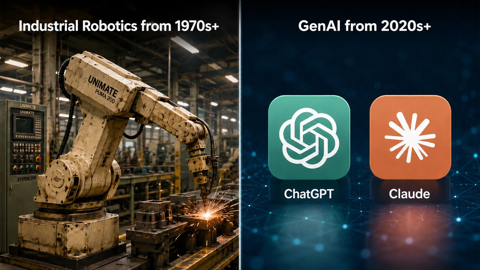 Different technologies and different eras. The human concern about being replaced is familiar.